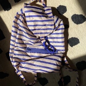 Baggu Backpack Nylon Striped Pink Purple Lt Weight